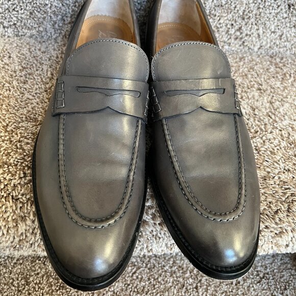 Antonio Maurizi Men\'s Grey Leather Penny Loafers. main image 9